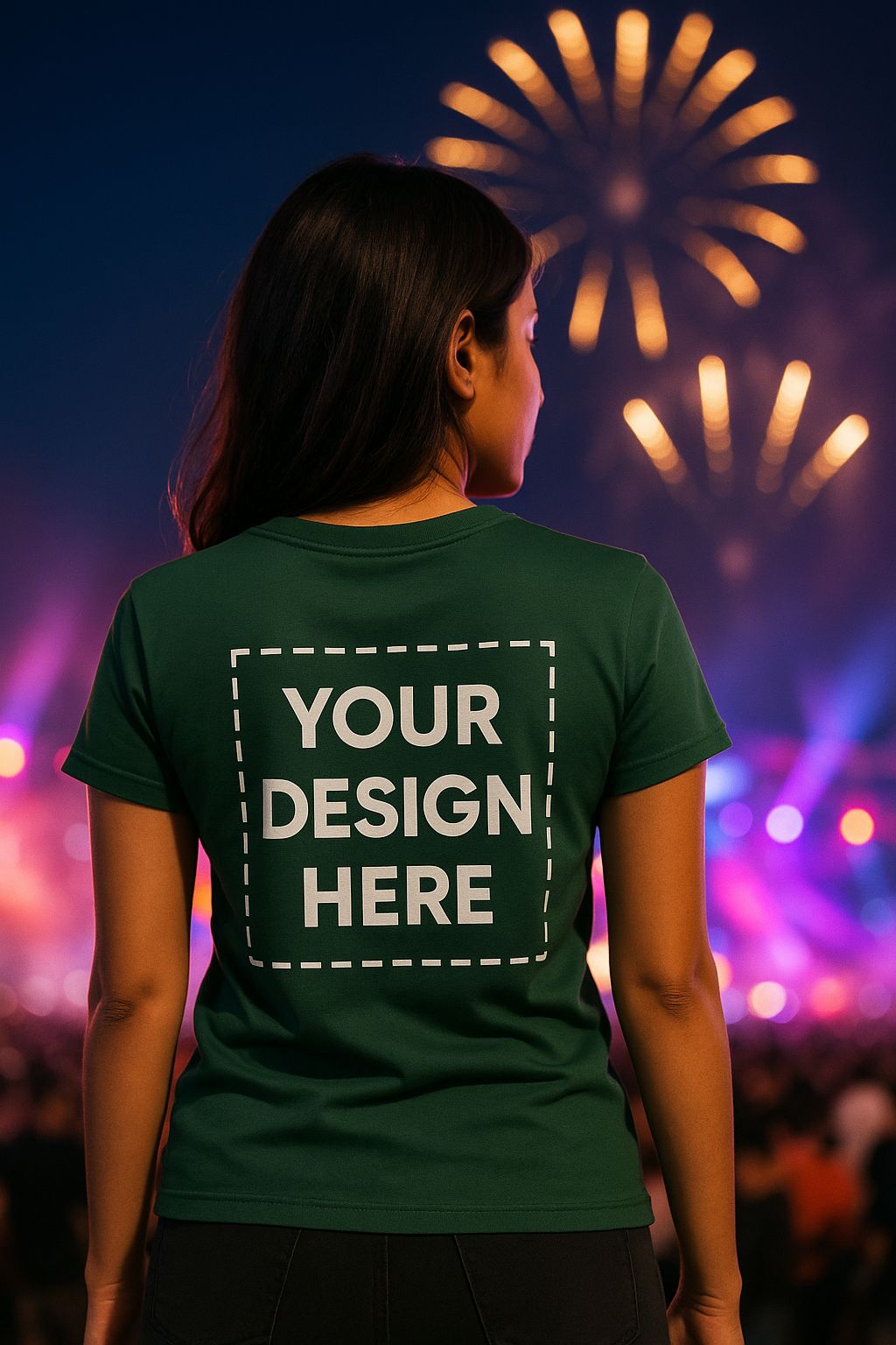 Oversized Dark Green Tee Back