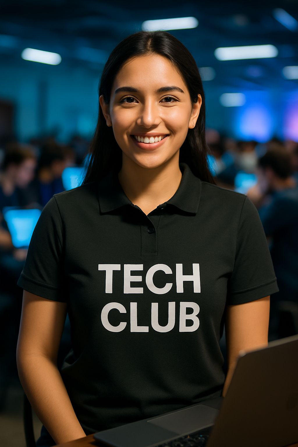 Black Polo Neck Front