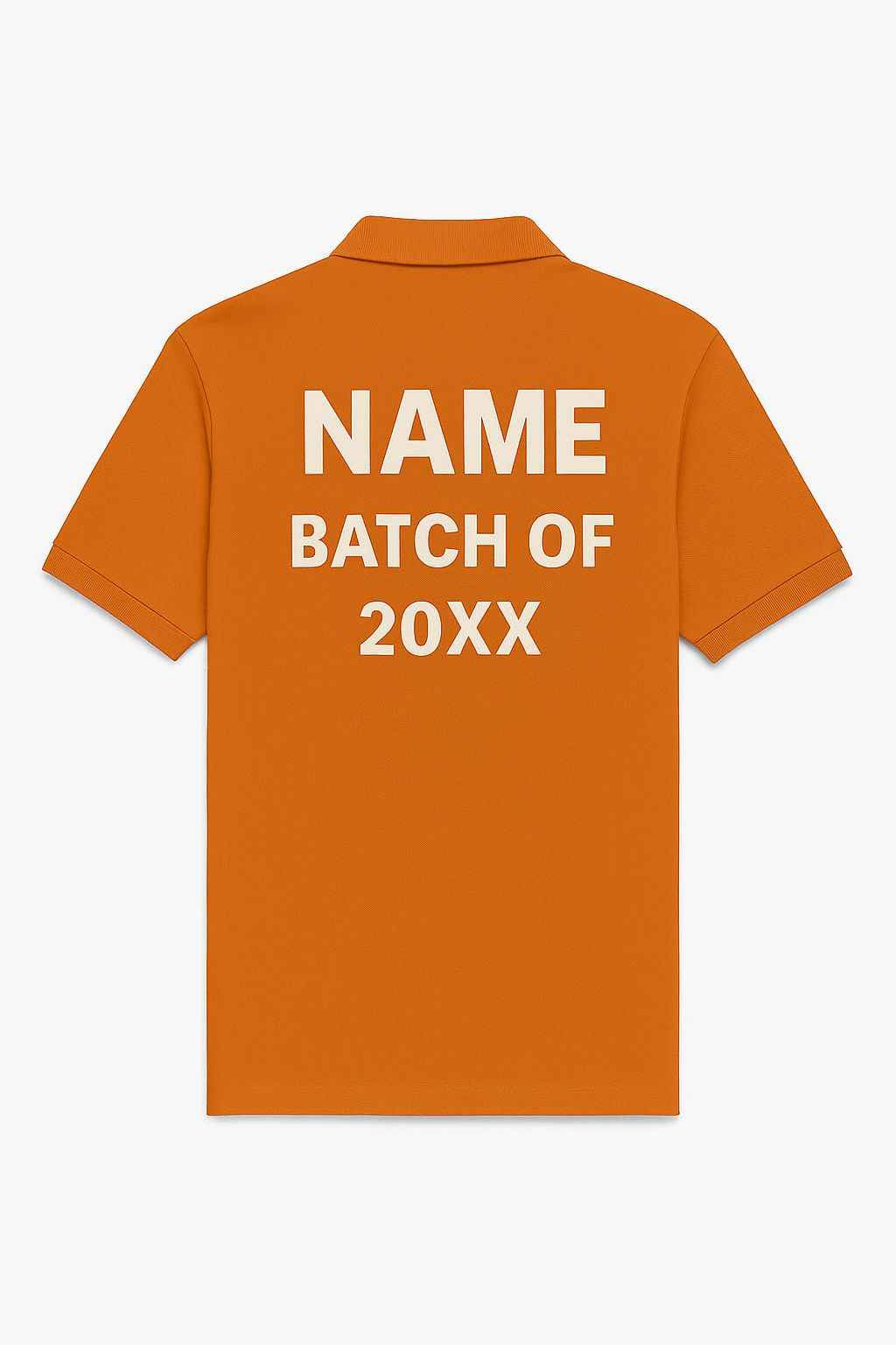 Orange Polo Neck Tee