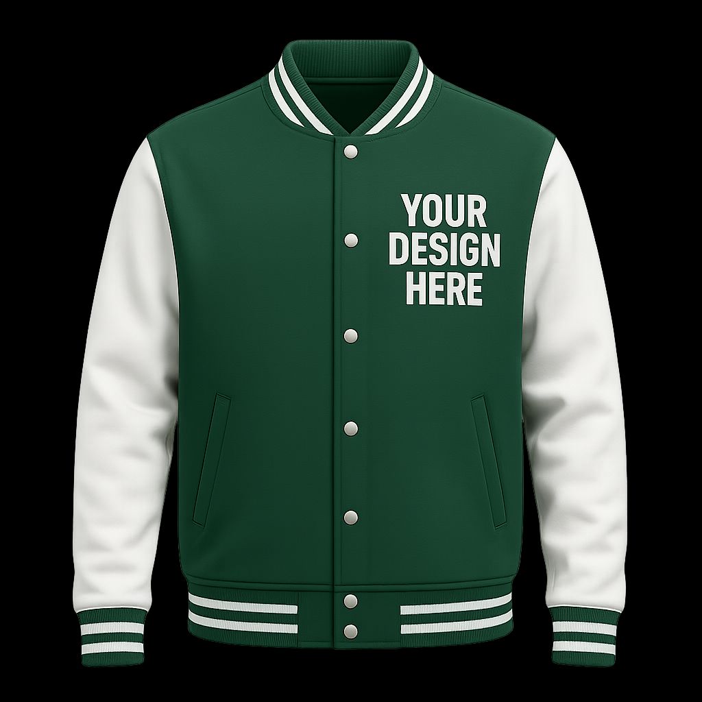 Green and White Varsity Front