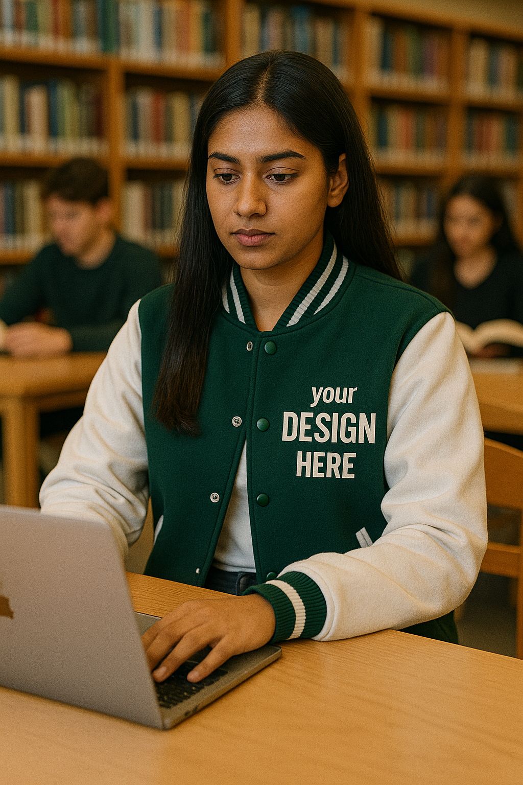 Green and White Varsity Side