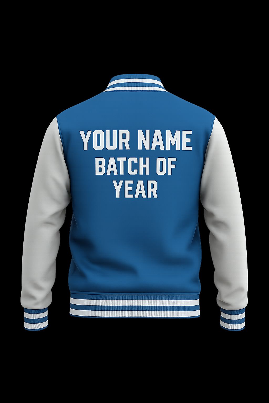 Blue and White Varsity Back