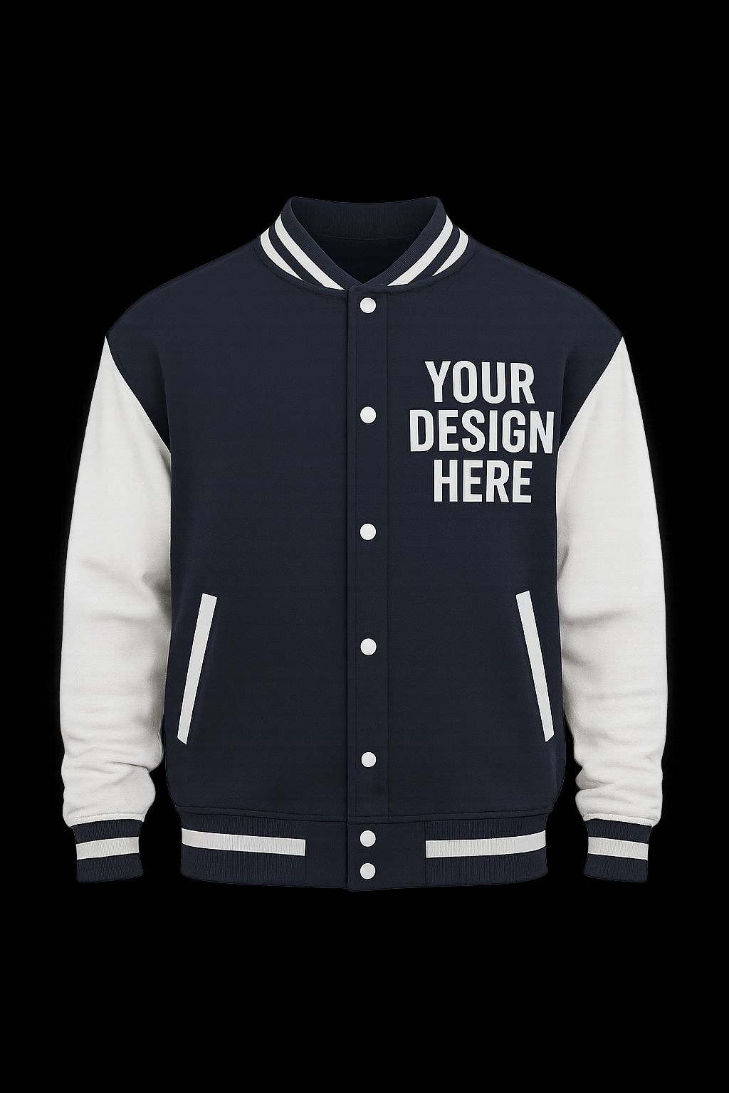 Navy Blue and White Varsity